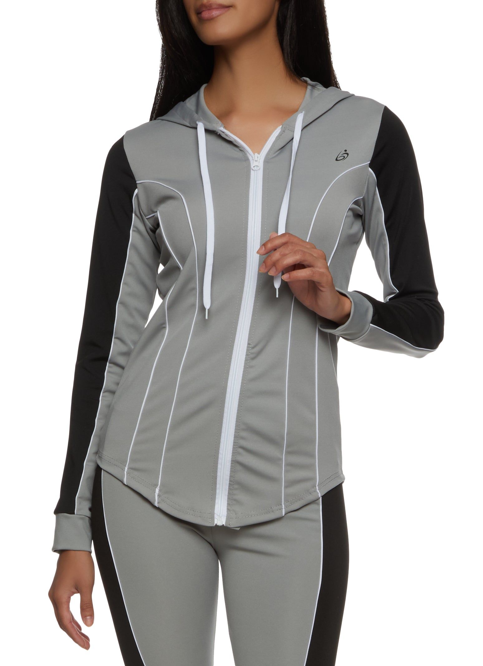 Color Block Stripe Detail Track Jacket sold by Rainbow