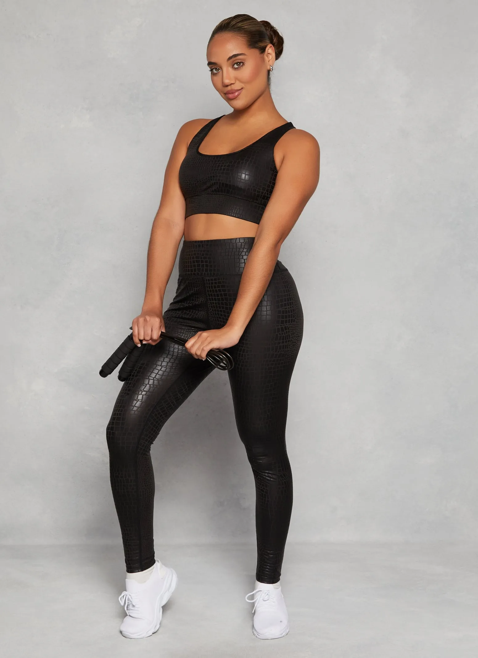 Faux Croc Print Sports Bra sold by Rainbow product image thumbnail 2