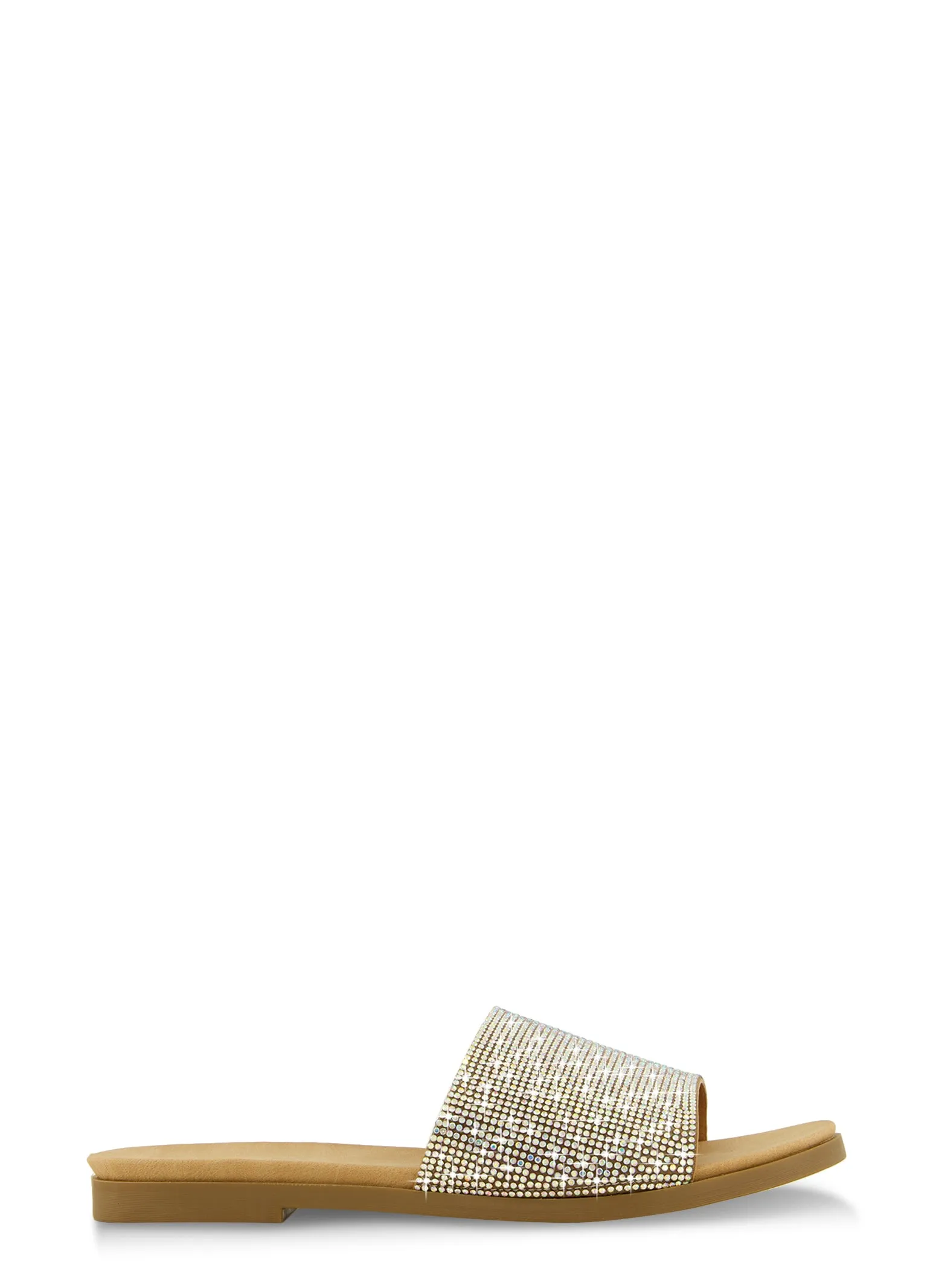 Rhinestone Band Open Toe Slide Sandals sold by Rainbow product image thumbnail 2