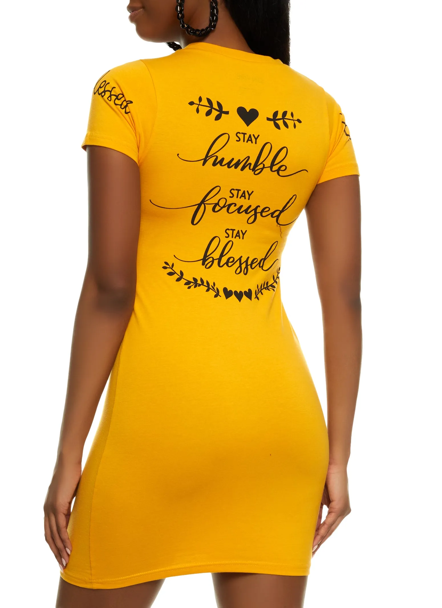 Blessed Sequin Graphic T Shirt Dress sold by Rainbow product image thumbnail 3