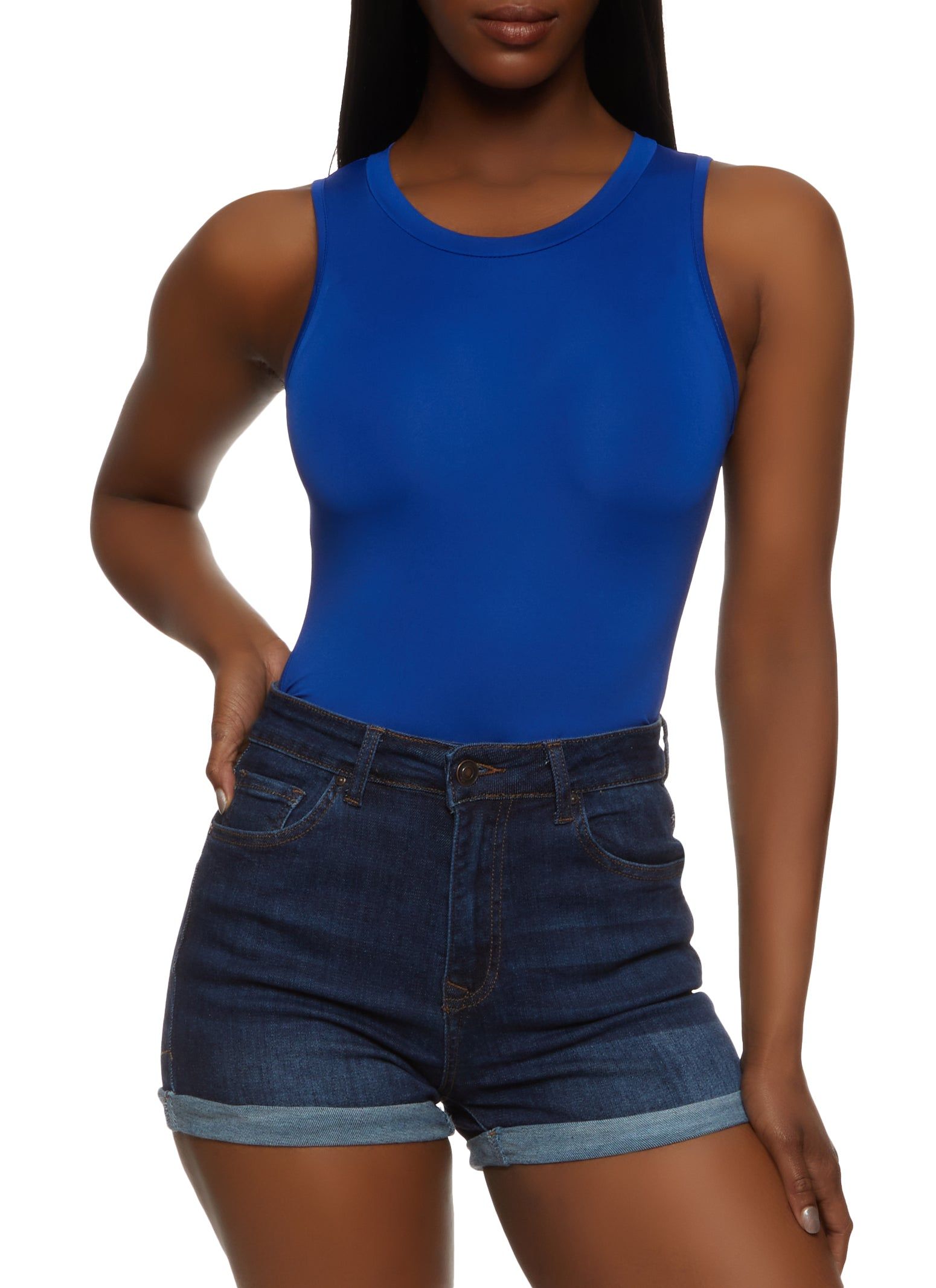 Basic Crew Neck Tank Bodysuit sold by Rainbow product image thumbnail 2