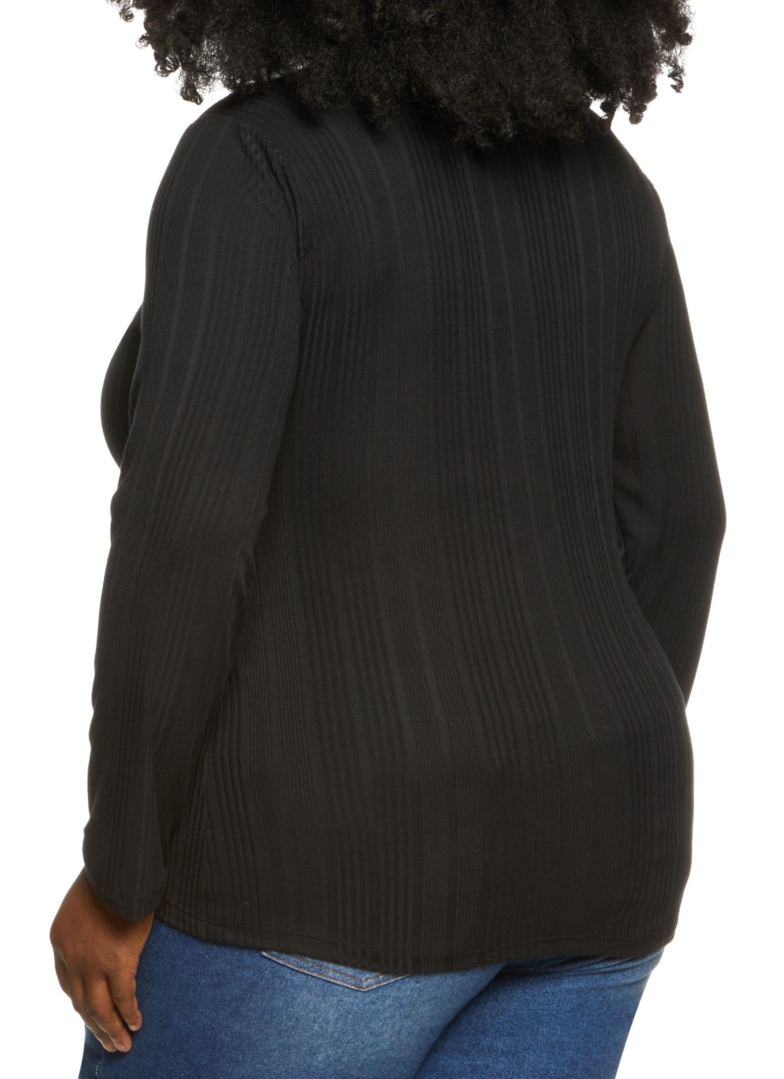 Plus Size Ribbed Button Front Shirt sold by Rainbow product image thumbnail 2