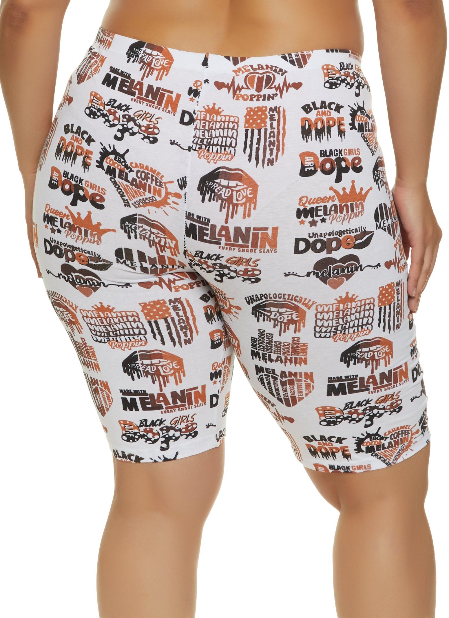 Plus Size Melanin Poppin Biker Shorts sold by Rainbow product image thumbnail 2