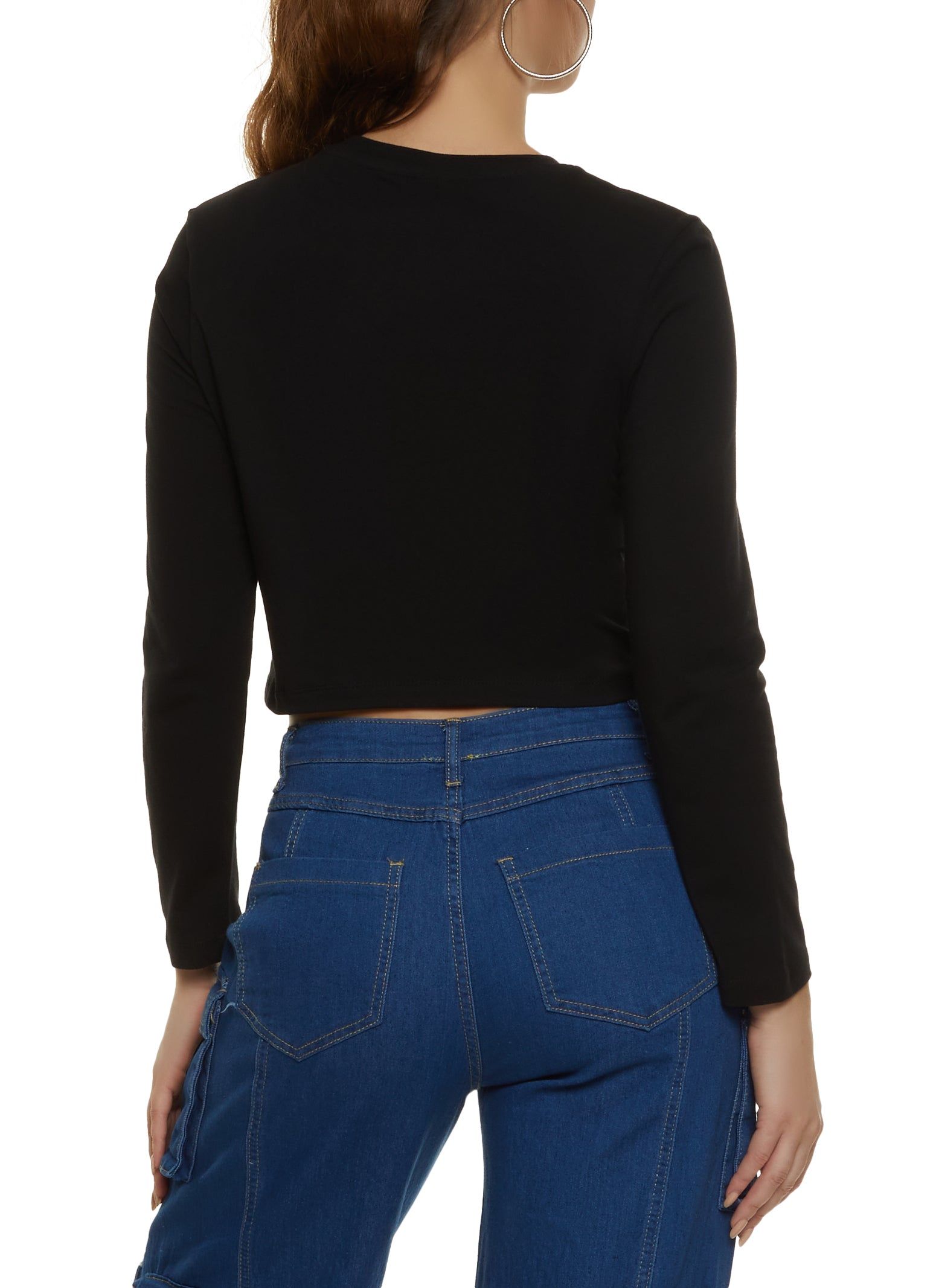 Unapologetically Dope Long Sleeve Rhinestone Graphic Tee sold by Rainbow product image thumbnail 2