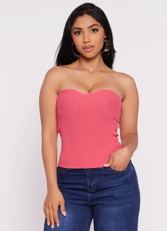 Basic Knit Tube Top sold by Rainbow