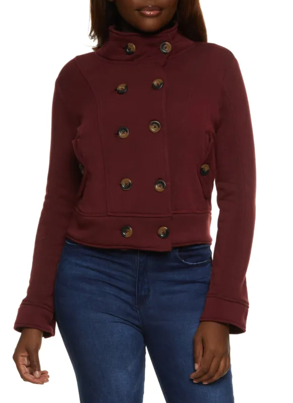 Fleece Double Breasted Peacoat sold by Rainbow