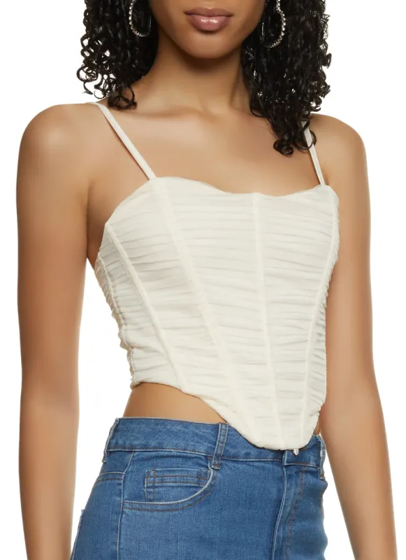 Mesh Pleated Bustier Cami sold by Rainbow