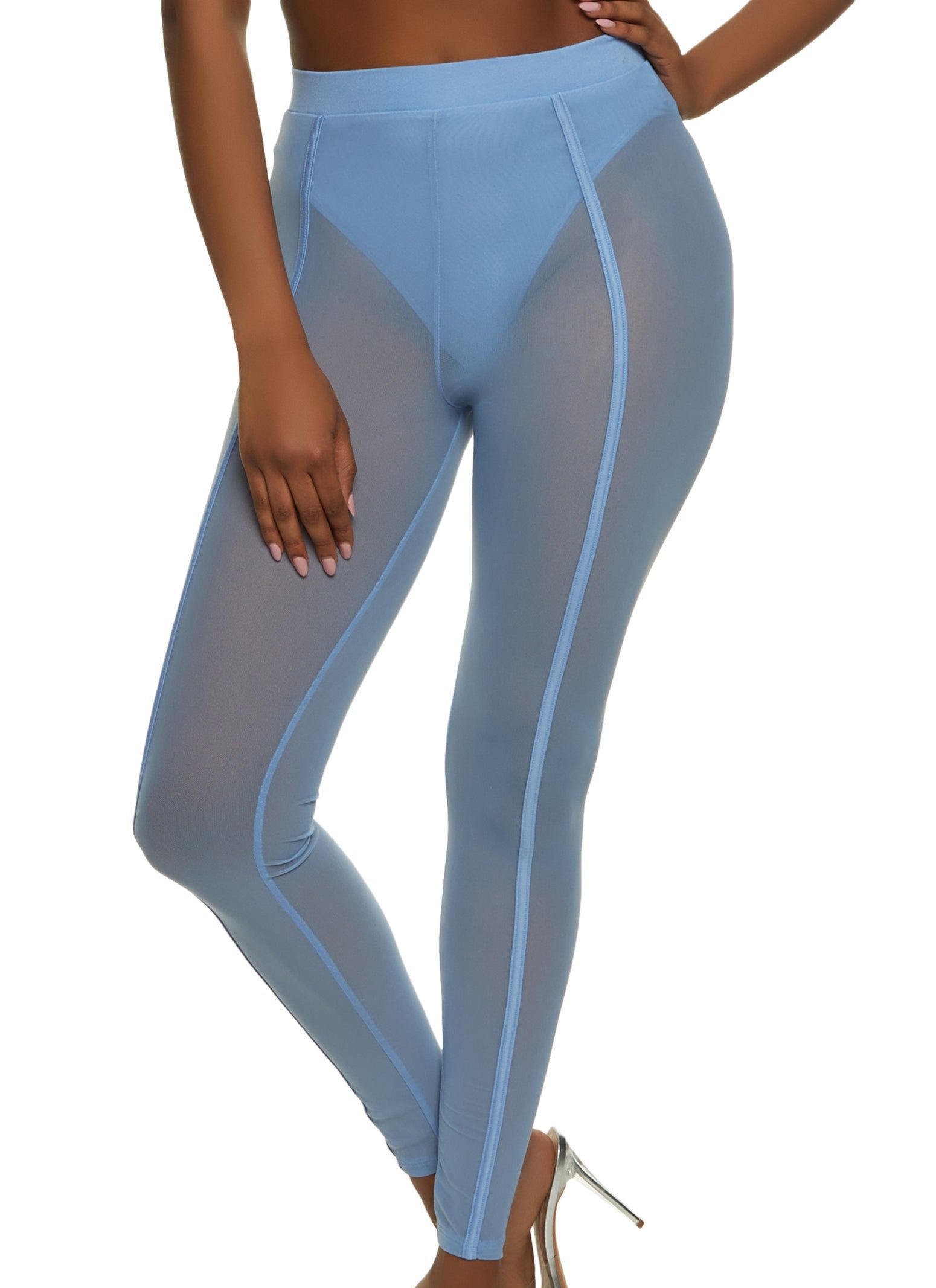 Mesh Seam Front Leggings sold by Rainbow