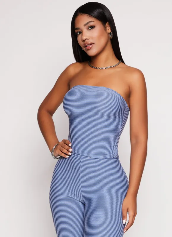 Textured Rib Knit Tube Top sold by Rainbow