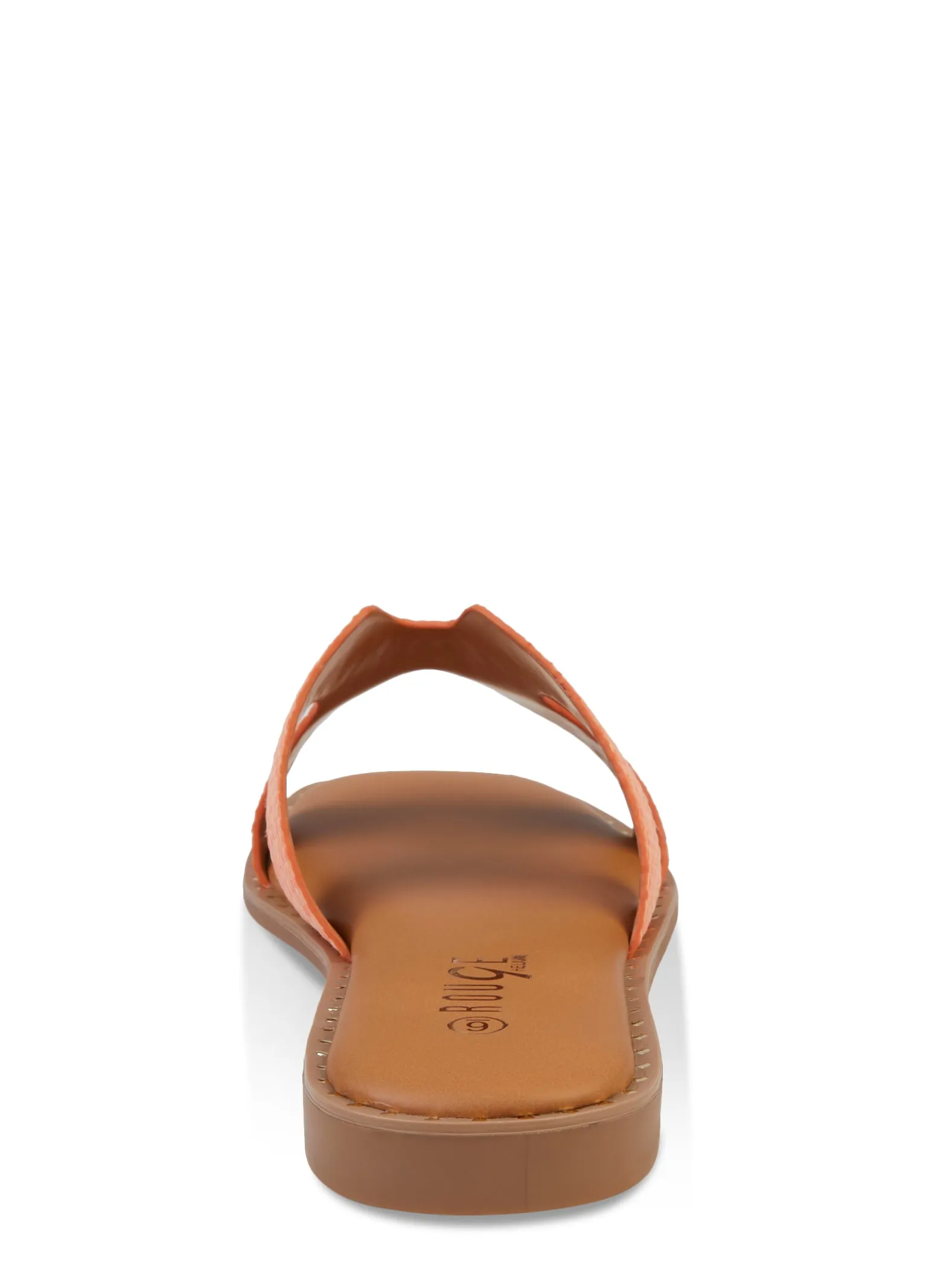 Studded Trim Straw Cut Out Band Slide Sandals sold by Rainbow product image thumbnail 3