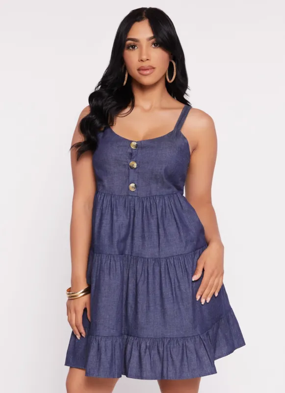 Tiered Denim Dress sold by Rainbow