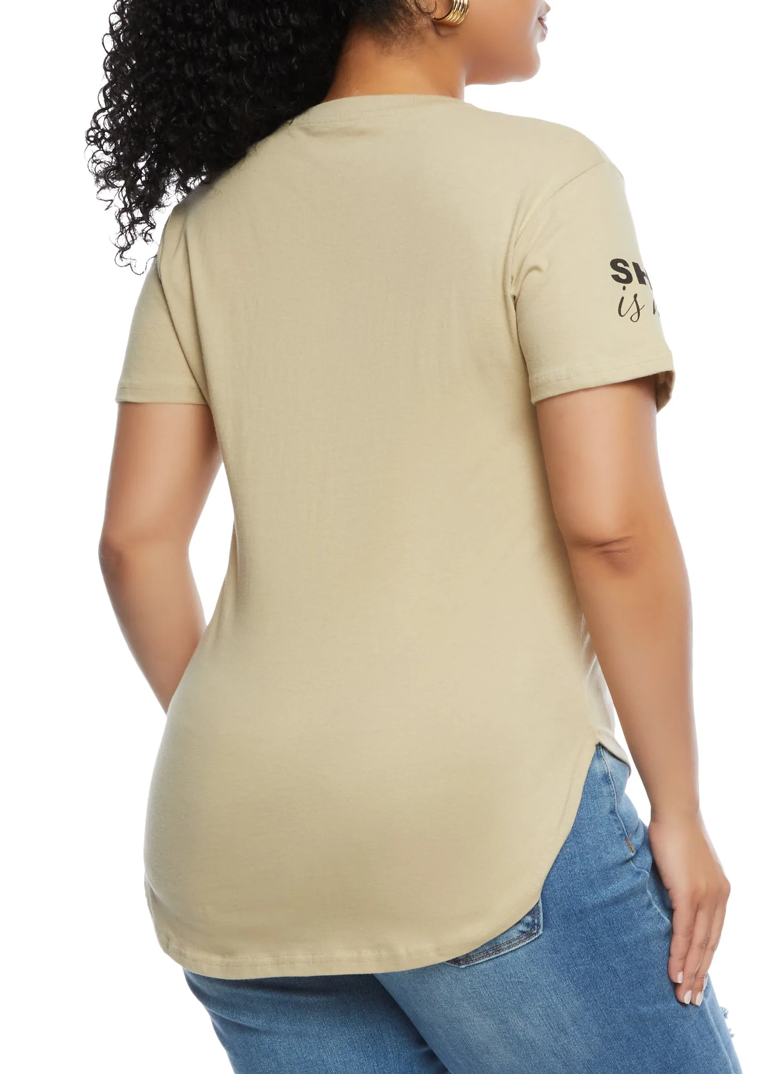 Plus She Is Me Graphic High Low Tee sold by Rainbow product image thumbnail 3