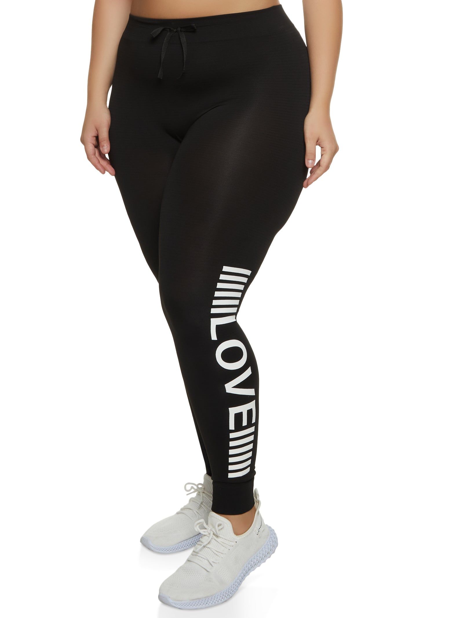 Plus Size High Waist Love Leggings sold by Rainbow