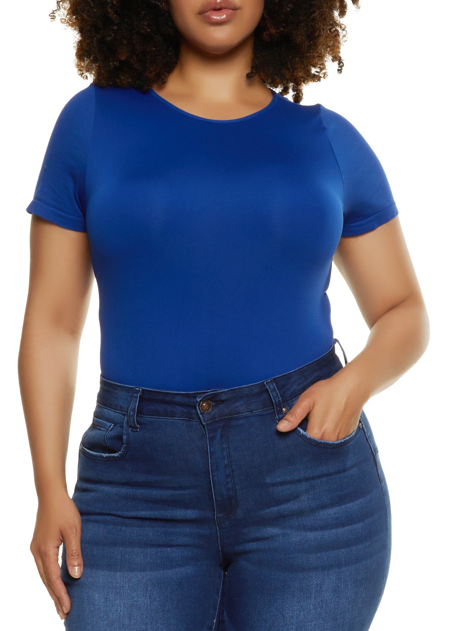 Plus Size Seamless Crew Neck Bodysuit sold by Rainbow product image thumbnail 2