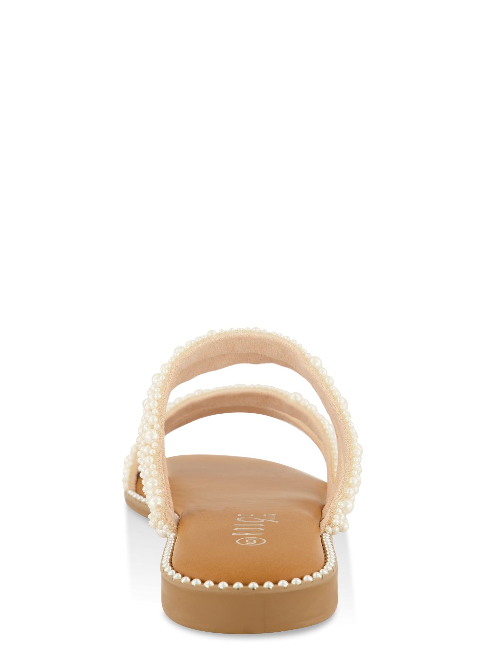 Faux Pearl Asymmetrical Strappy Slide Sandals sold by Rainbow product image thumbnail 3