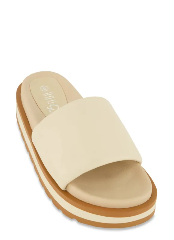 Low Platform Slide Sandals sold by Rainbow