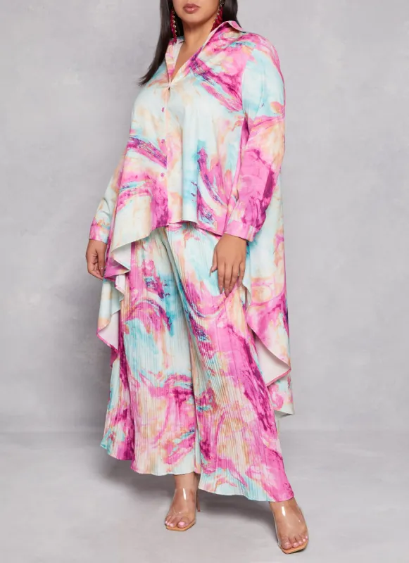 Plus Size Plisse Palazzo Pants sold by Rainbow