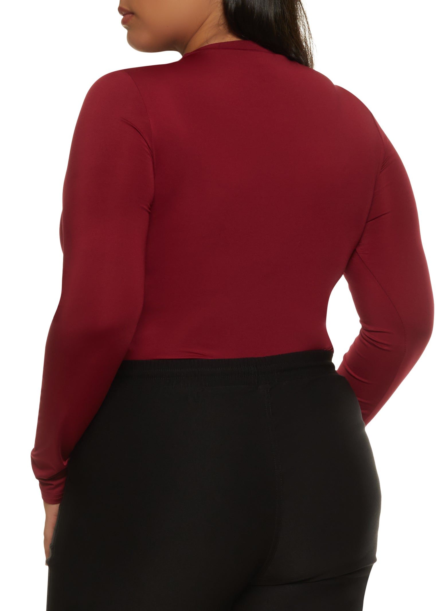 Plus Size Crew Neck Long Sleeve Bodysuit sold by Rainbow product image thumbnail 3