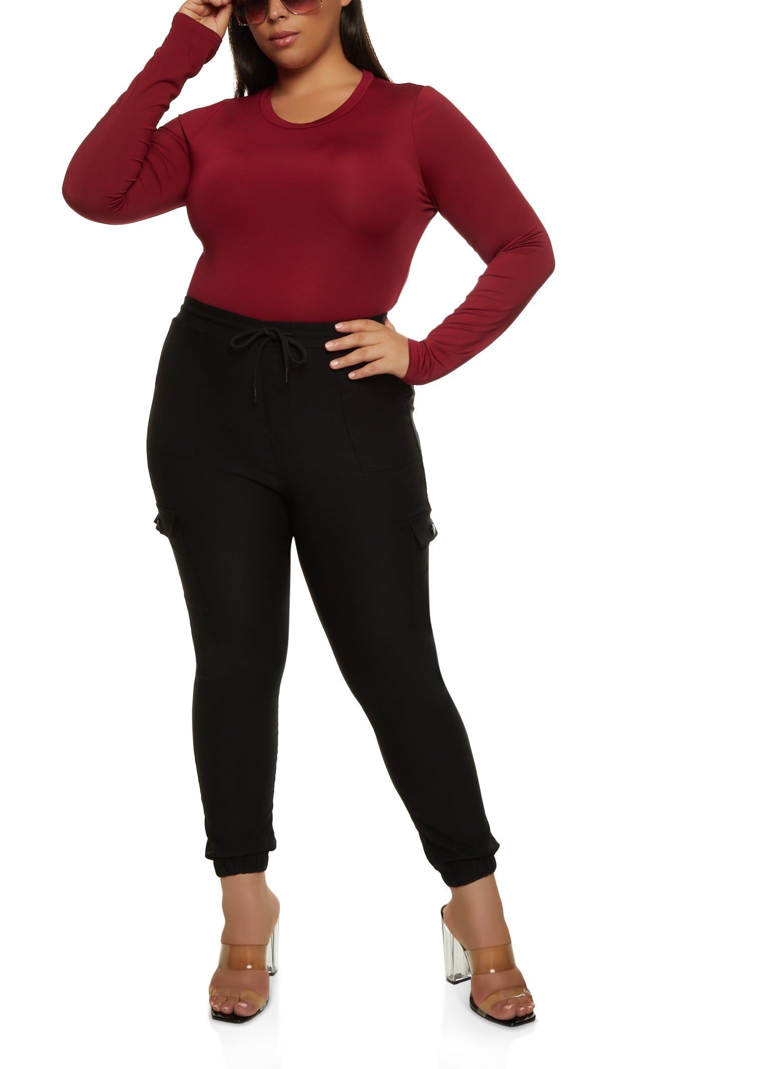 Plus Size Crew Neck Long Sleeve Bodysuit sold by Rainbow product image thumbnail 2