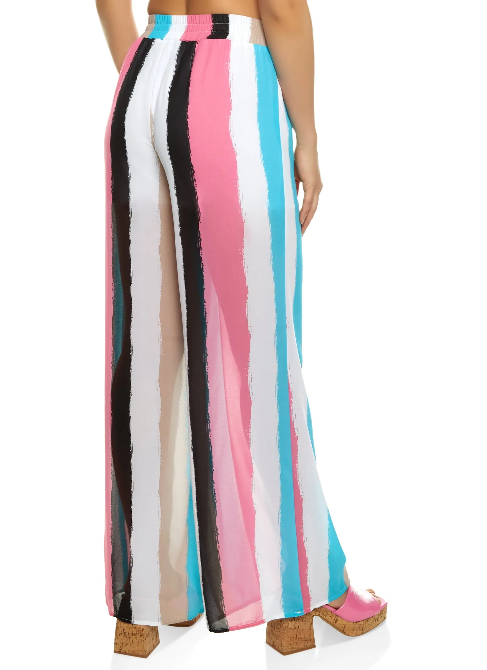 Smudge Striped Lined Palazzo Pants sold by Rainbow product image thumbnail 2