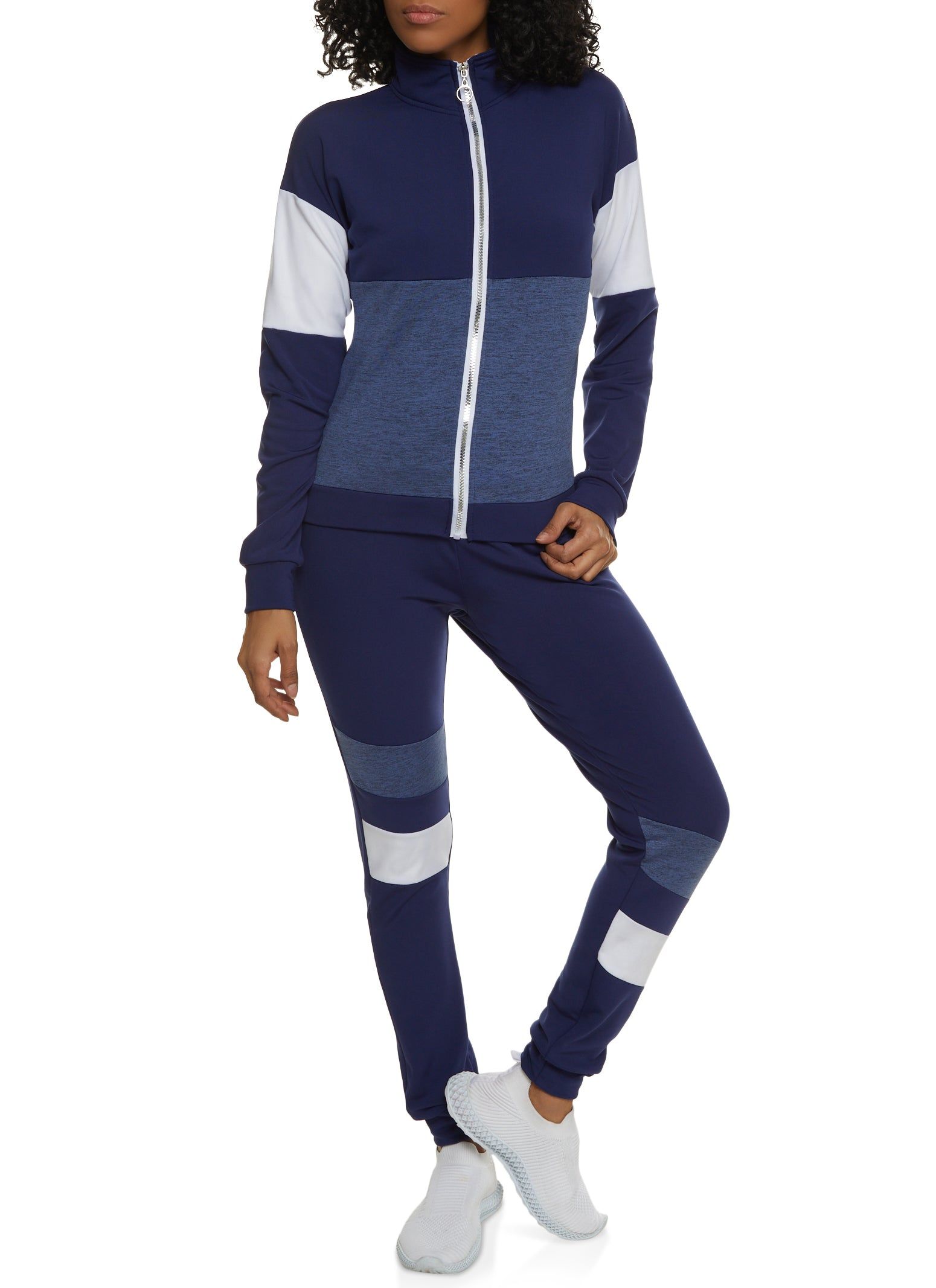 Color Block Zip Front Track Jacket sold by Rainbow product image thumbnail 2