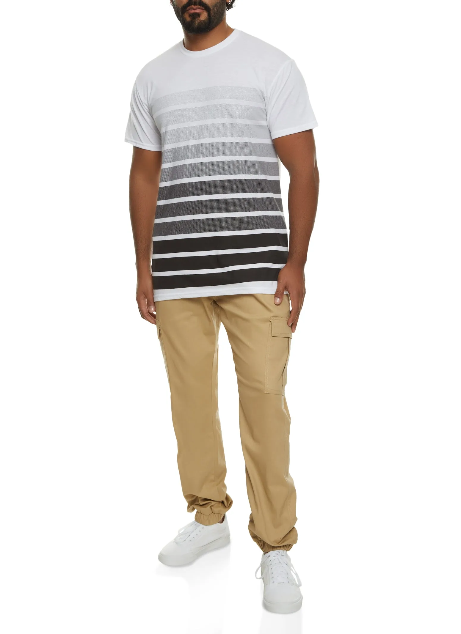 Mens Ombre Striped T Shirt sold by Rainbow product image thumbnail 2