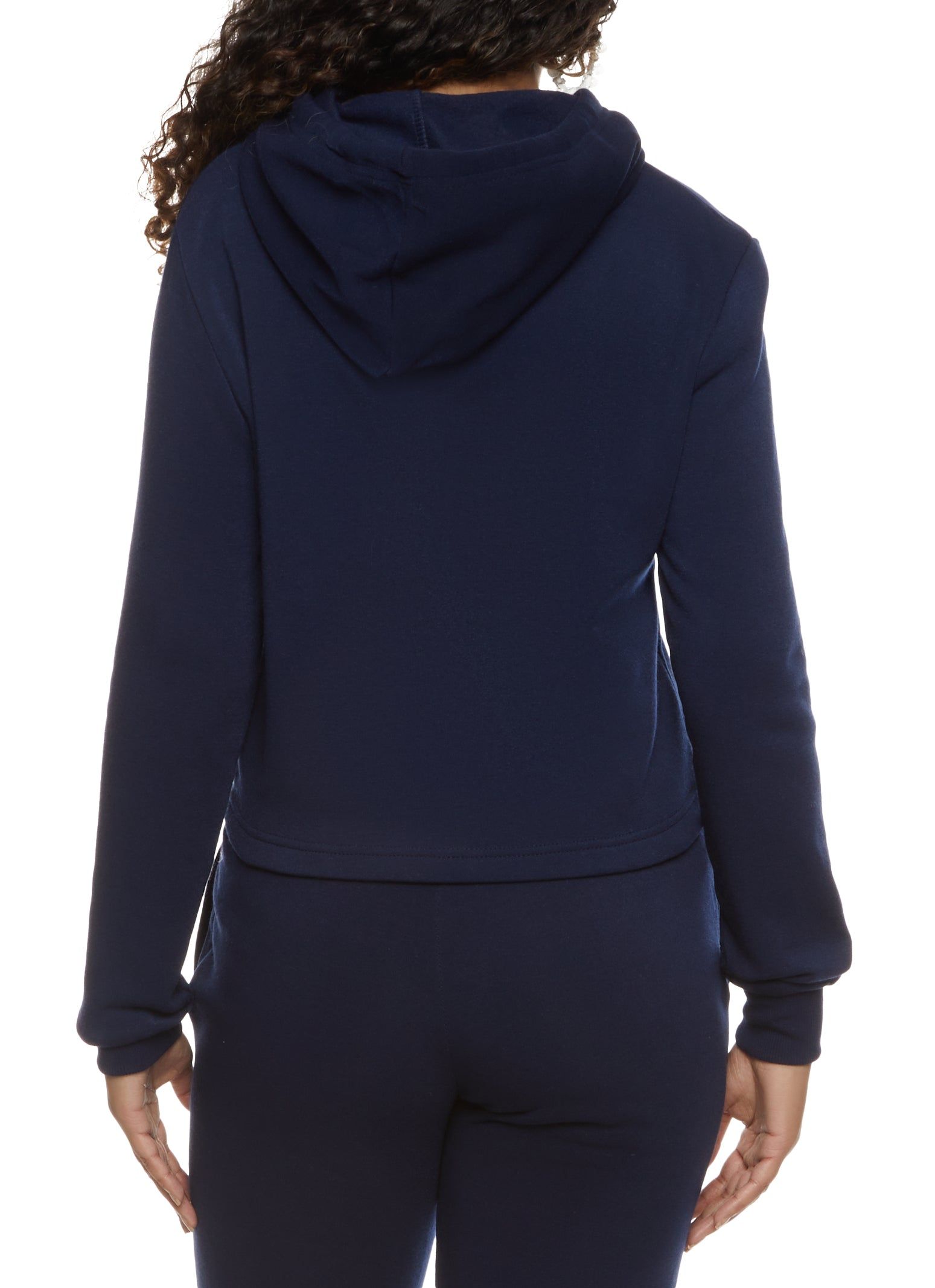 Fleece Hooded Cropped Sweatshirt sold by Rainbow product image thumbnail 3