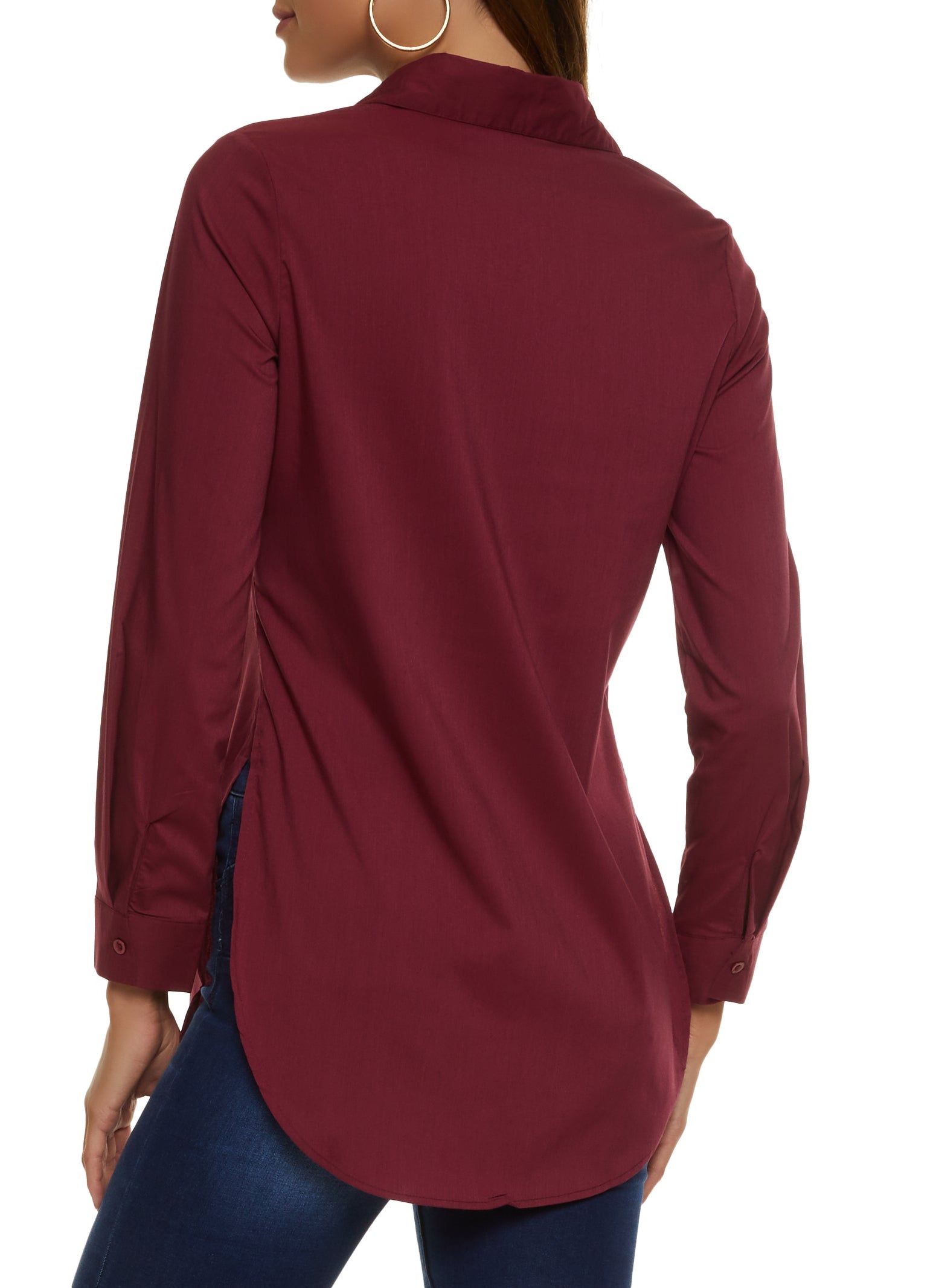 Poplin Button Front Tunic Shirt sold by Rainbow product image thumbnail 2