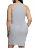Plus Size Ribbed High Neck Midi Tank Dress sold by Rainbow