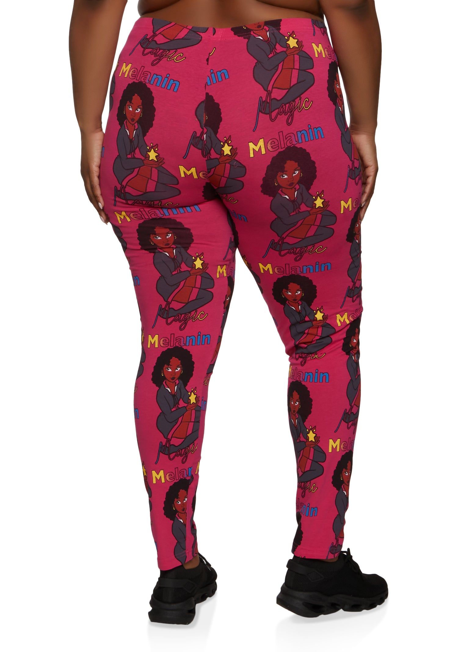 Plus Size High Waist Melanin Graphic Leggings sold by Rainbow product image thumbnail 2