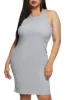 Plus Size Ribbed High Neck Midi Tank Dress sold by Rainbow