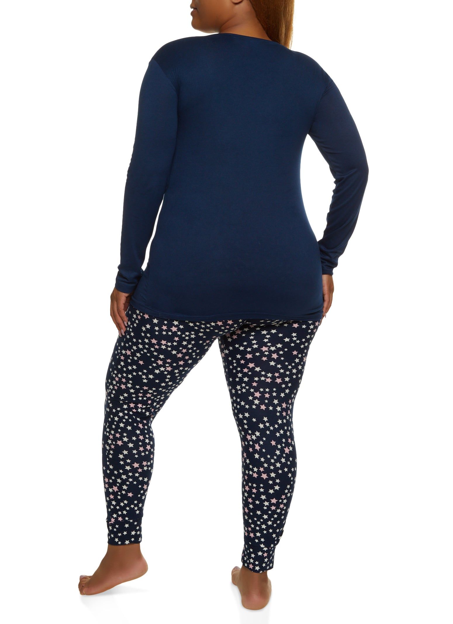 Plus Size Under The Stars Graphic Pajama Top and Pants sold by Rainbow product image thumbnail 2