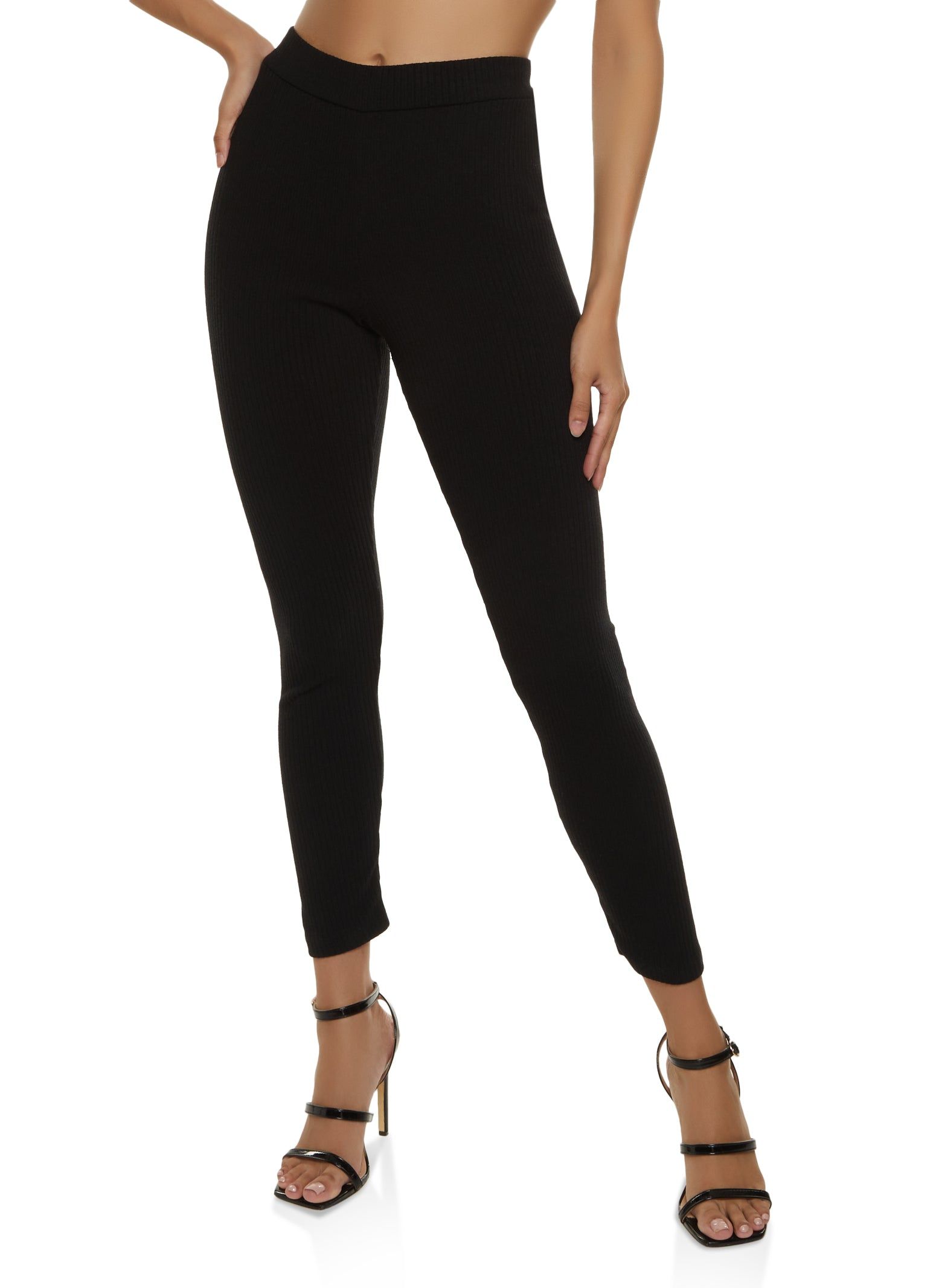 Ribbed High Waist Leggings sold by Rainbow