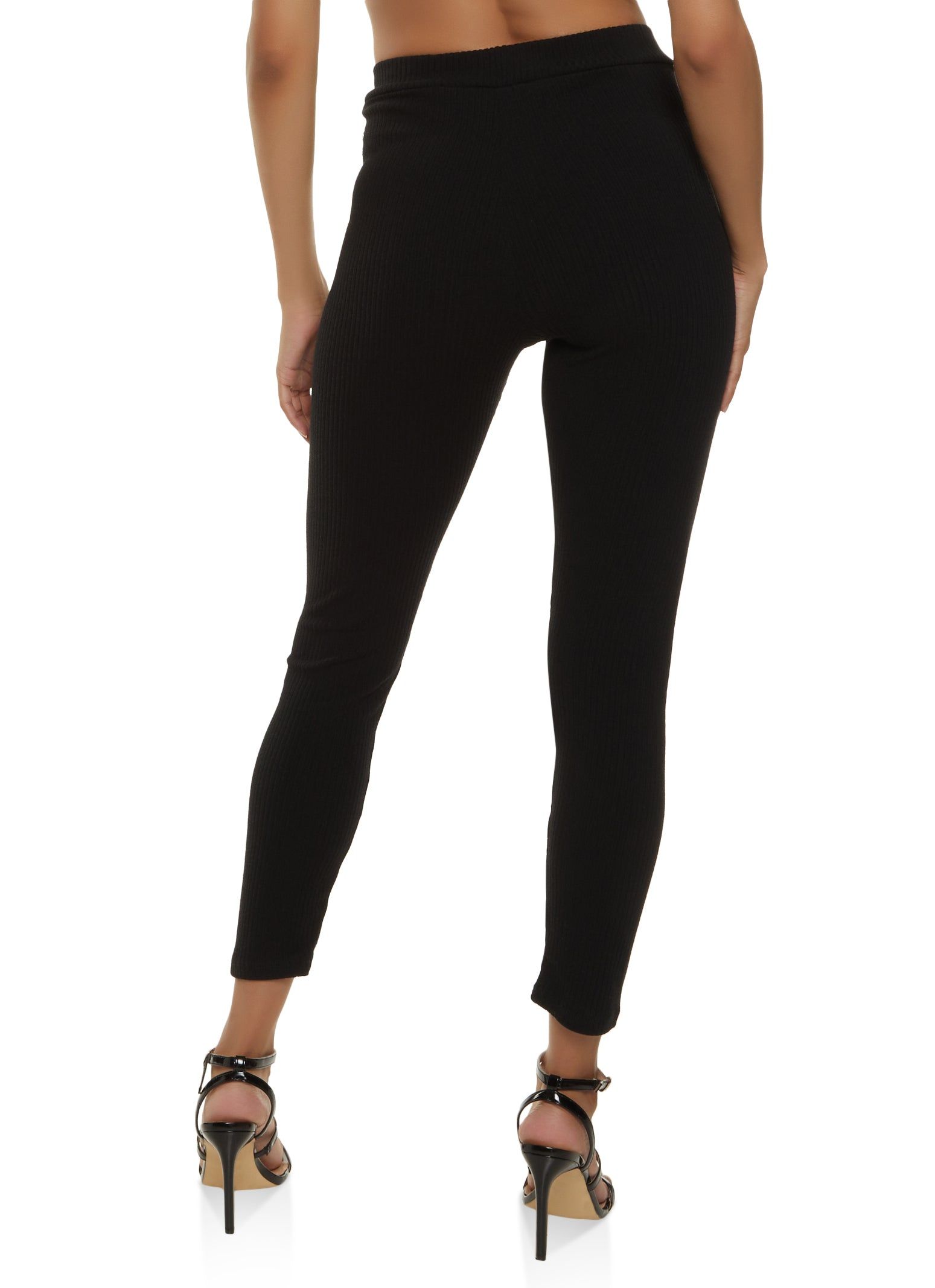 Ribbed High Waist Leggings sold by Rainbow product image thumbnail 2