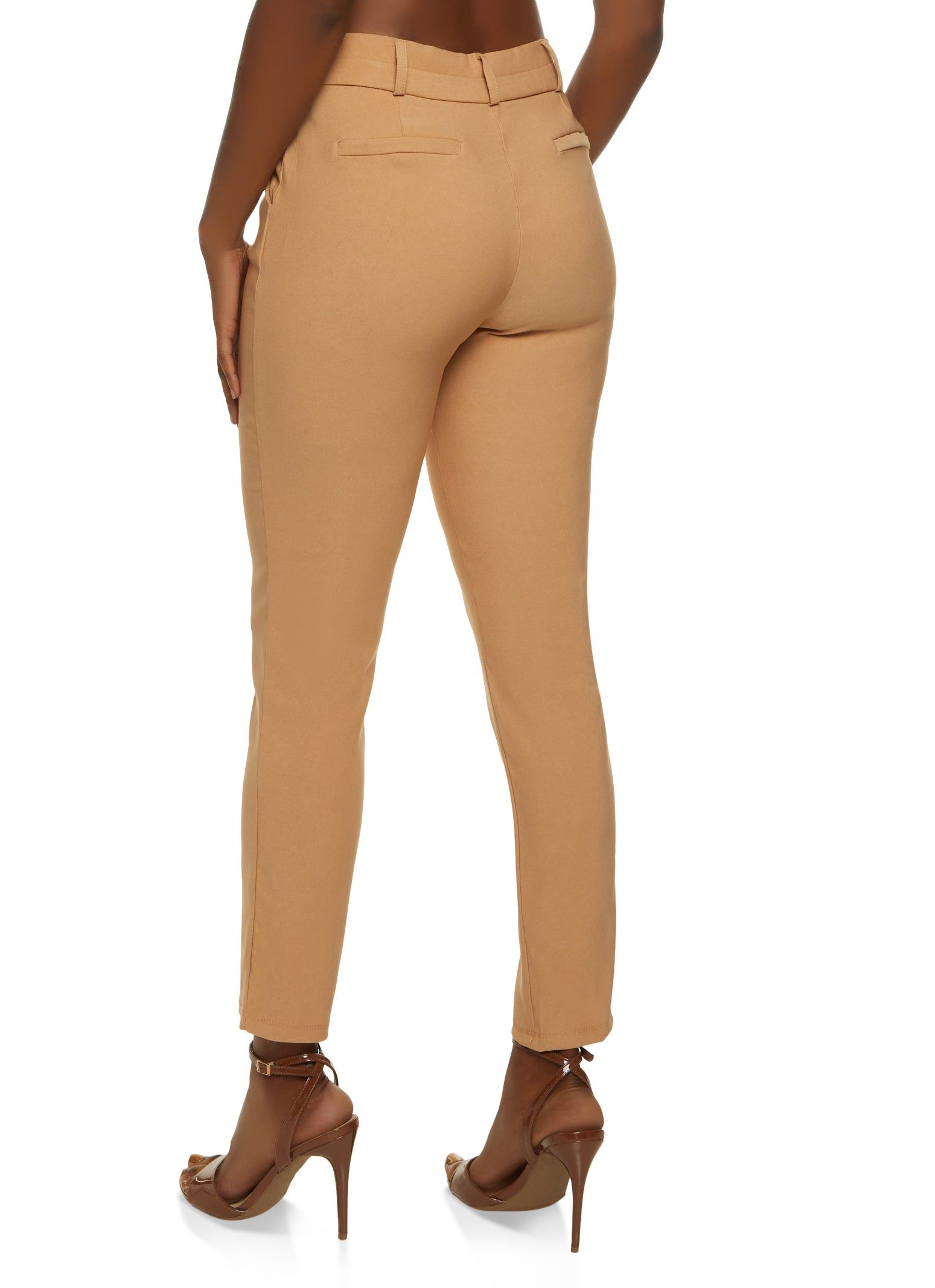Solid High Waist Straight Leg Pants sold by Rainbow product image thumbnail 2