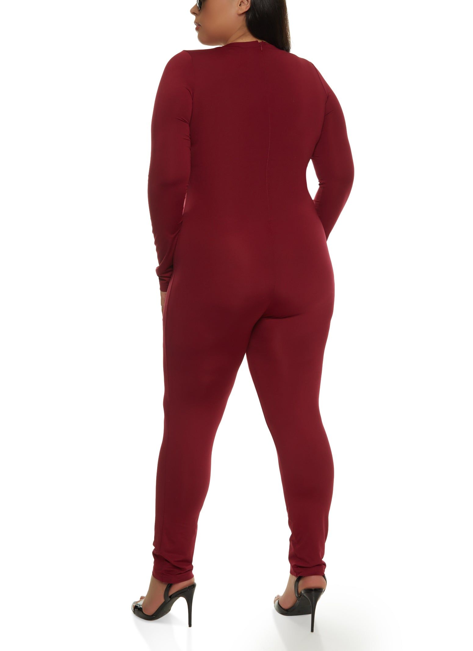 Plus Size Daisy Long Sleeve Crew Neck Catsuit sold by Rainbow product image thumbnail 2