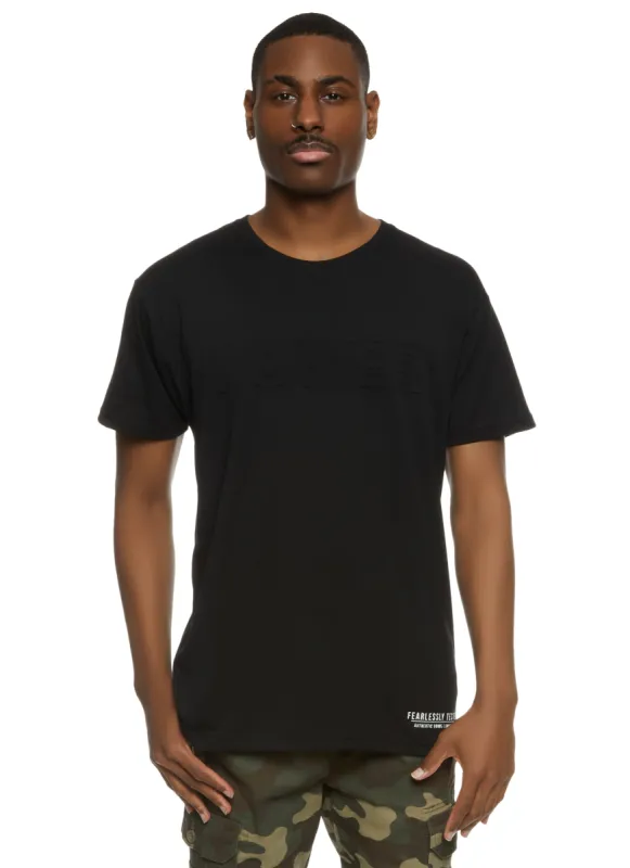 Mens King Embossed Graphic Tee sold by Rainbow