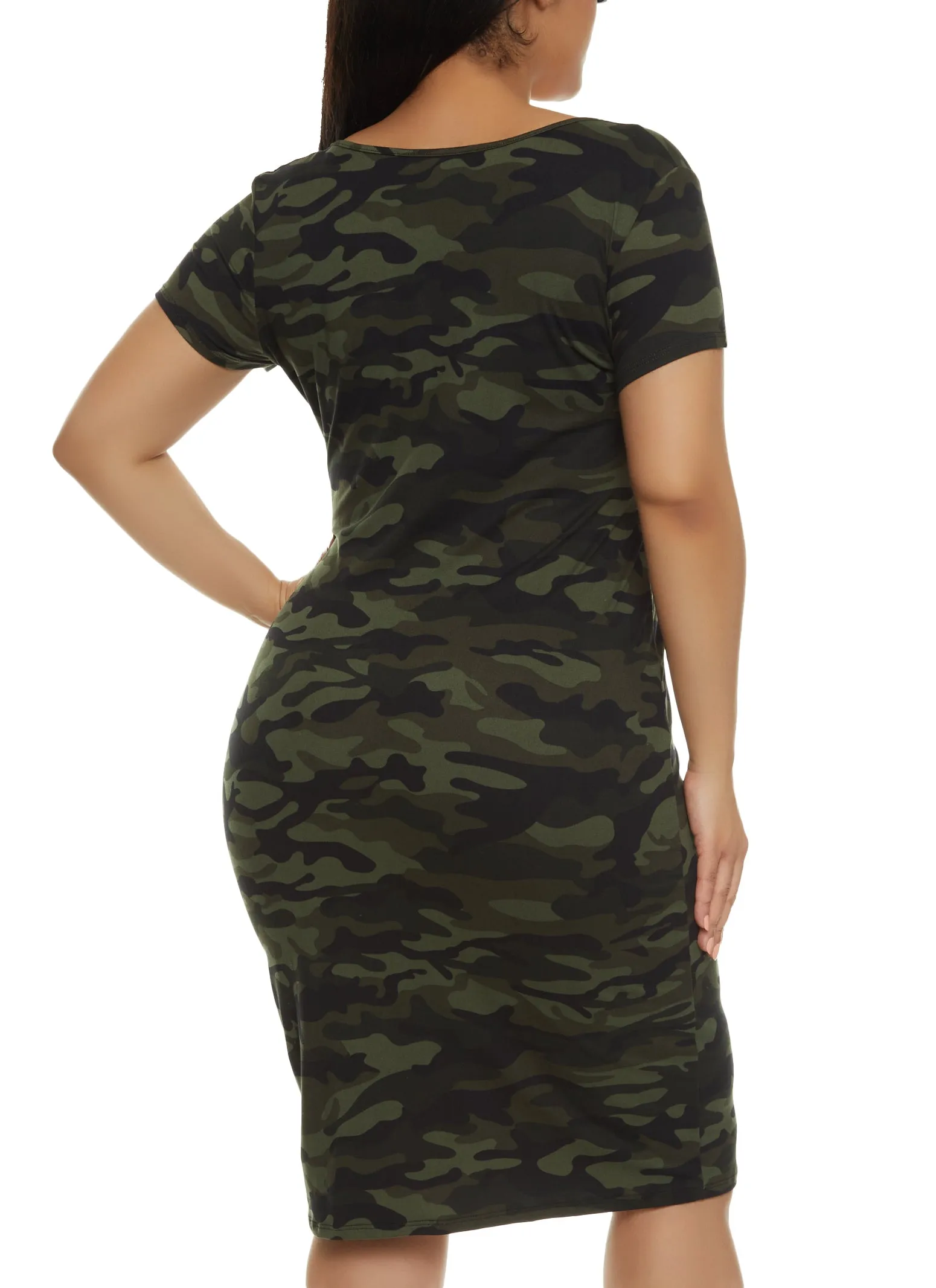 Plus Size Camo T Shirt Dress sold by Rainbow product image thumbnail 3