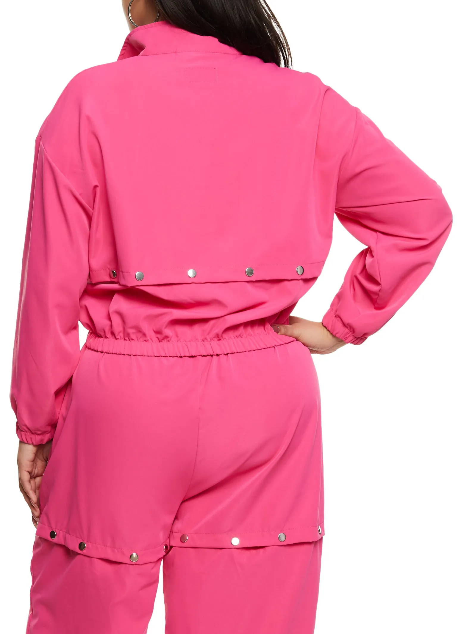 Plus Size Zip Neck Tear Away Track Jacket sold by Rainbow product image thumbnail 3
