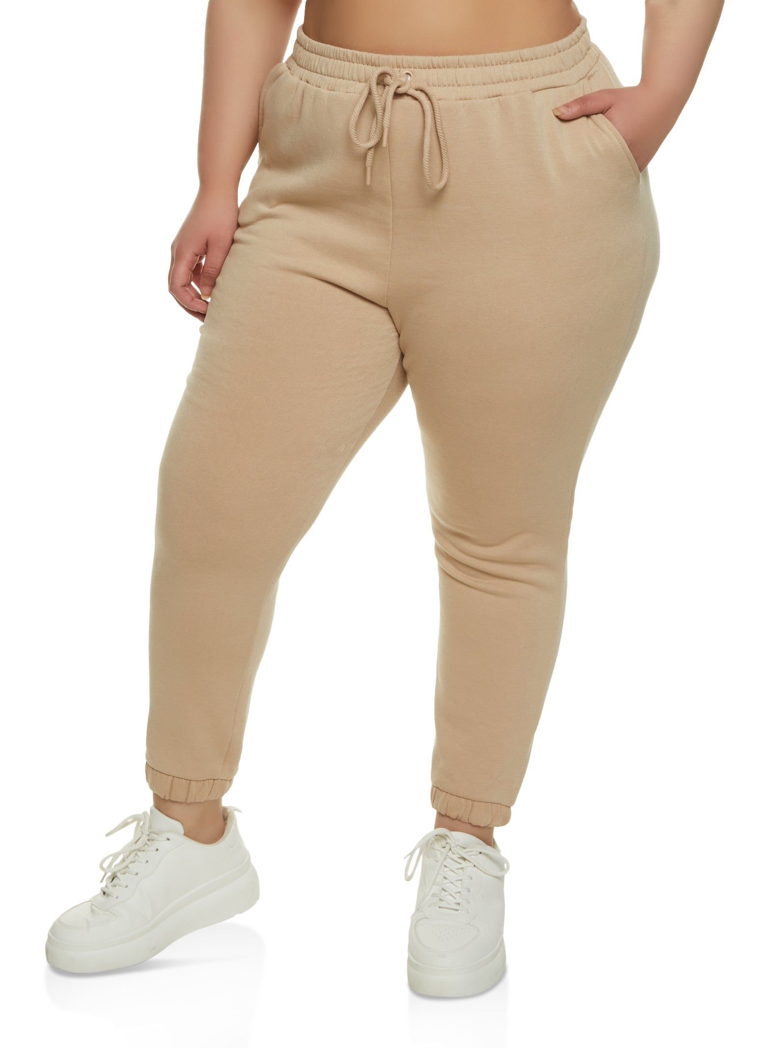 Plus Size Fleece High Waist Sweatpants sold by Rainbow
