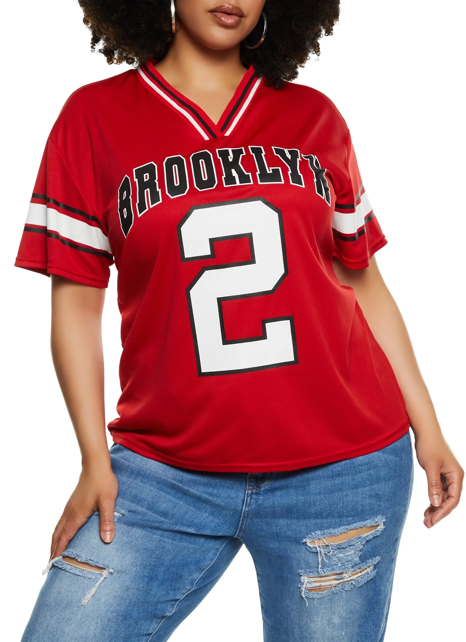 Plus Size Brooklyn 2 Football Jersey sold by Rainbow
