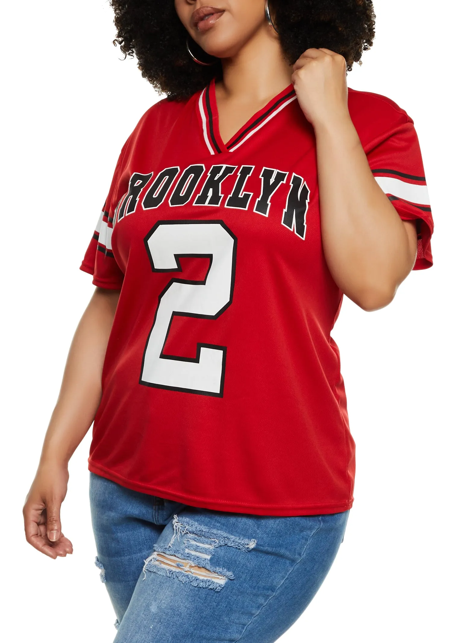 Plus Size Brooklyn 2 Football Jersey sold by Rainbow product image thumbnail 2