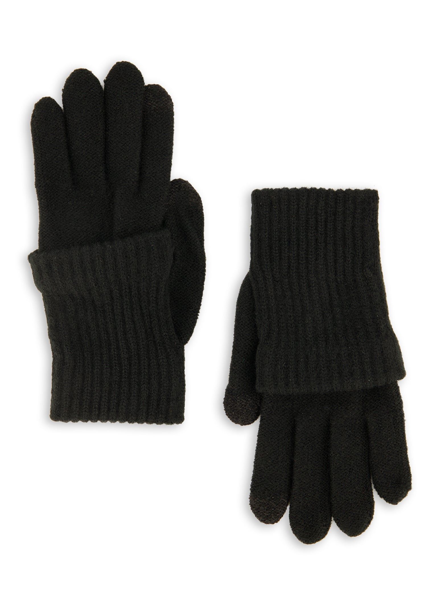 Ribbed Knit Fold Over Gloves sold by Rainbow product image thumbnail 2
