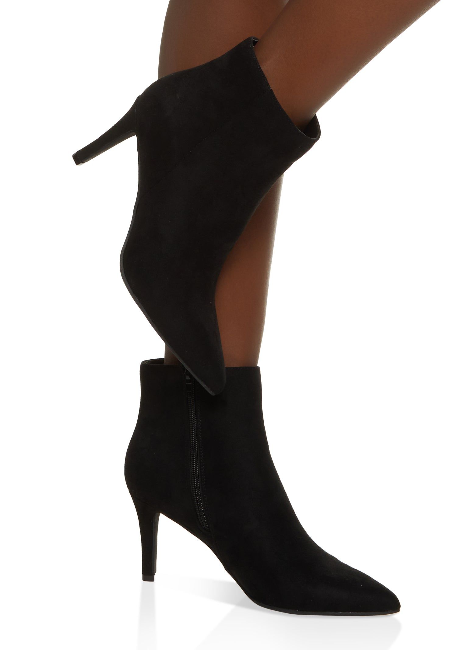 Pointed Toe Side Zip Stiletto Booties sold by Rainbow