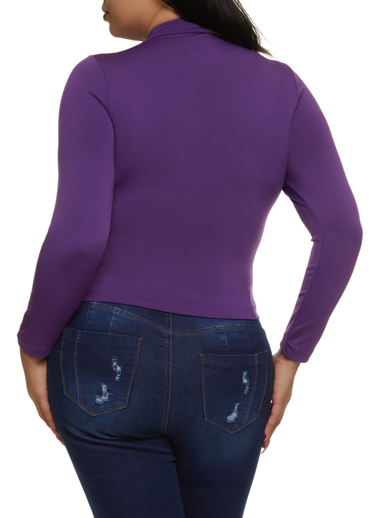 Plus Size Mock Neck Long Sleeve Top sold by Rainbow product image thumbnail 2