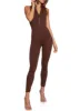 Sleeveless Mock Neck Zip Front Jumpsuit sold by Rainbow