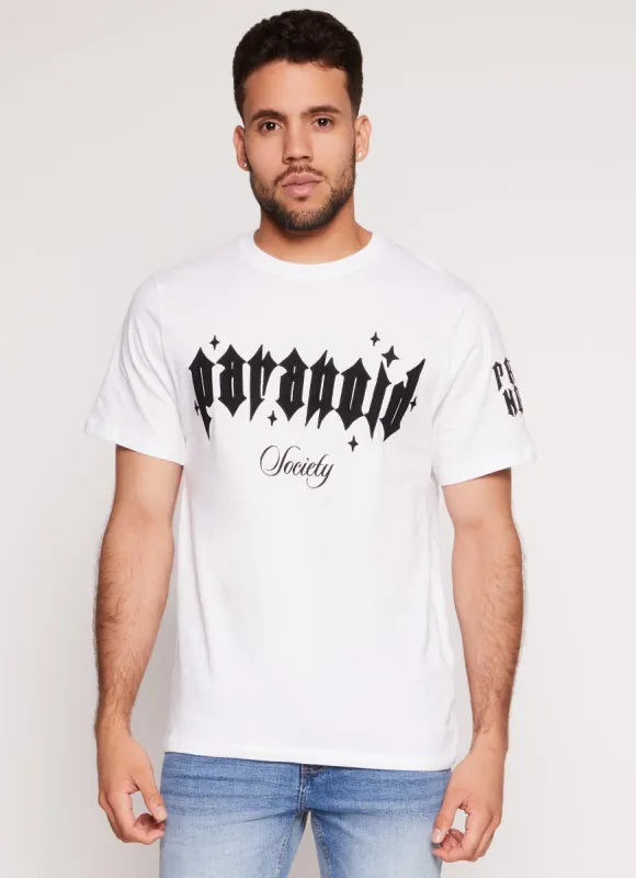 Mens Paranoid Society Graphic Tee sold by Rainbow