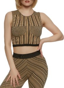 Seamless Striped Cropped Tank Top sold by Rainbow