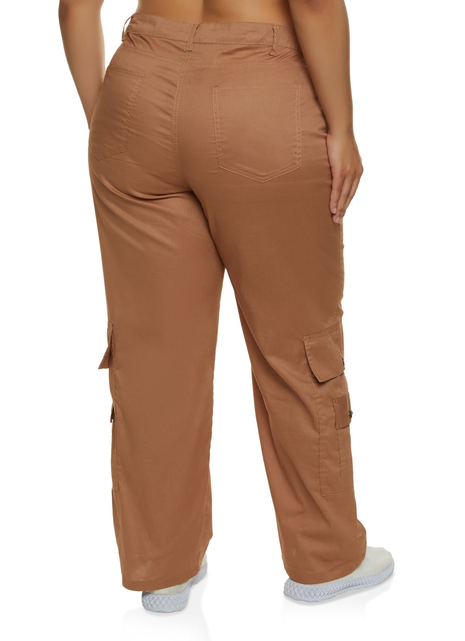 Plus Size Poplin High Waist Cargo Pants sold by Rainbow product image thumbnail 3