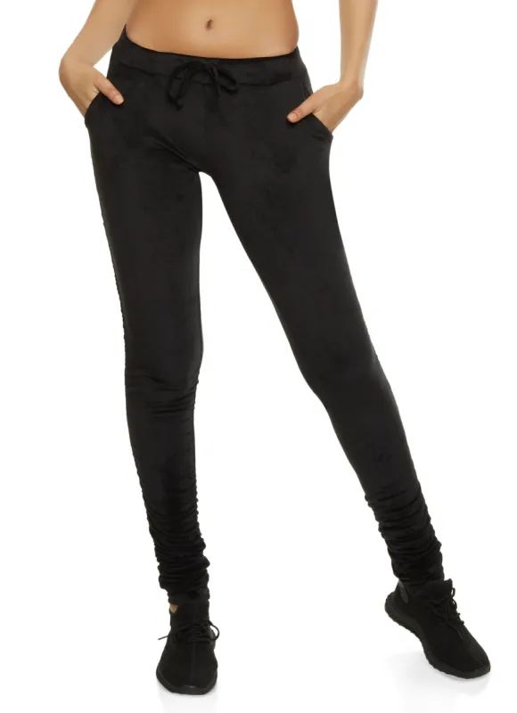 Ruched Velour Joggers sold by Rainbow